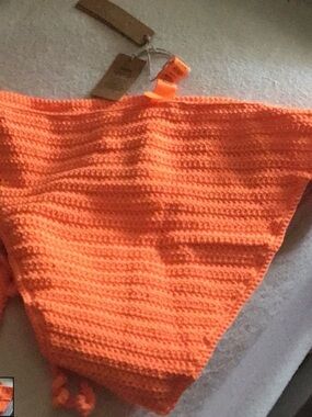 SKIMS Neon Orange Crochet Bikini Bottom